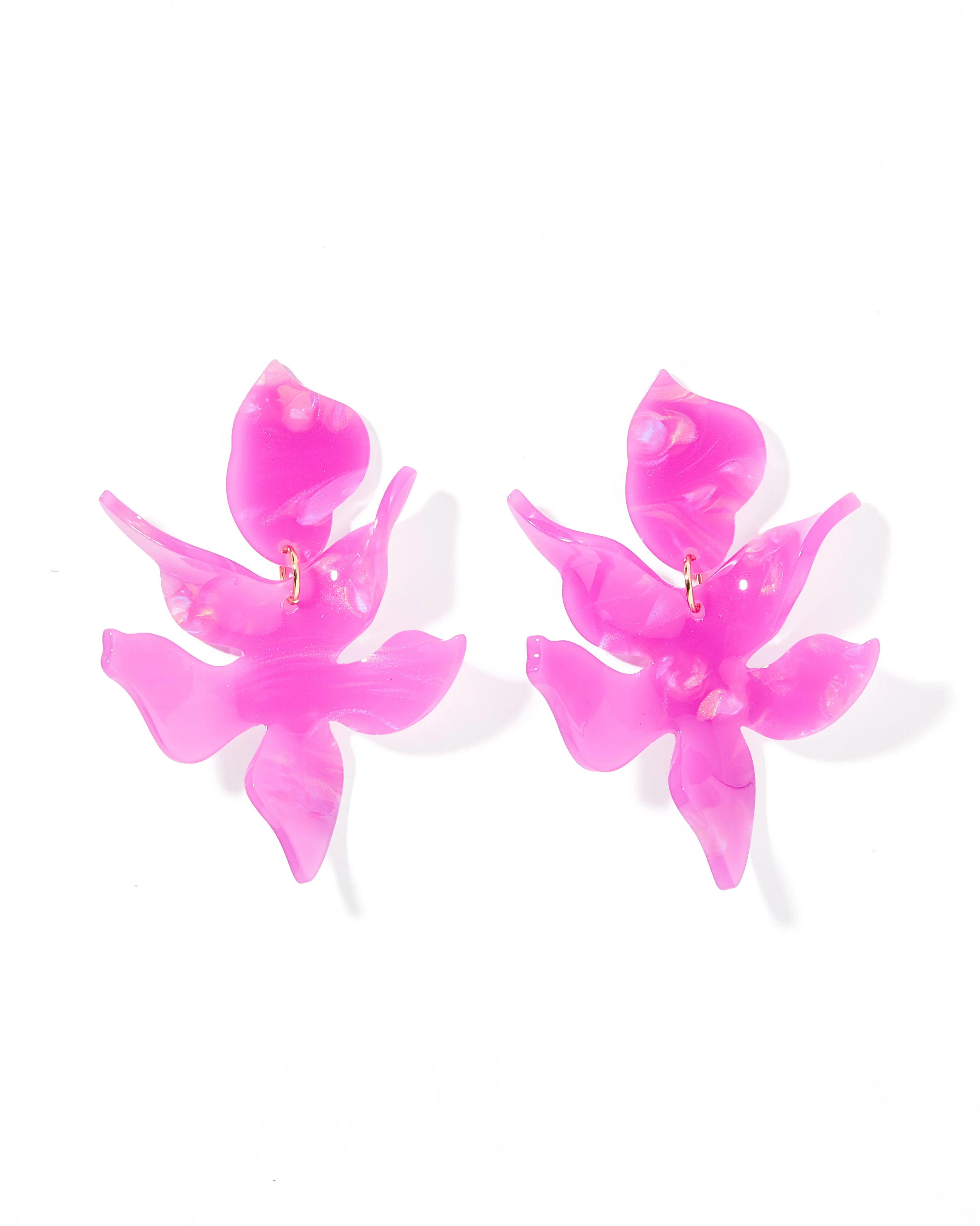 Flora Statement Earrings - Orchid Purple | LINNY CO LLC