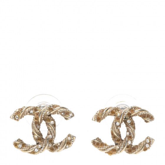 CHANEL

Crystal Twisted CC Earrings Gold | Fashionphile