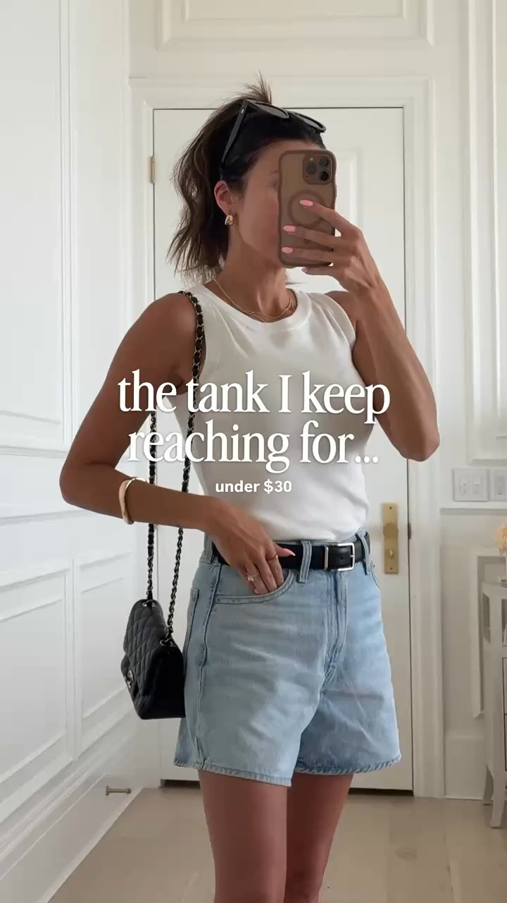 The knit tank I’m wearing on repeat & is under $30! 

@amazon @amazonfashion 

Spring outfit, summer outfit, casual outfit, denim shorts, mom outfit 

#LTKgrwm #LTKOver40 #LTKootd