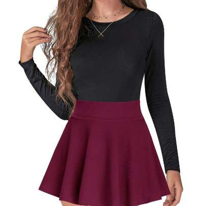 Skater Tennis Skirt For Women High Waisted Pleated Skirts With Shorts Pockets Mini A-Line Skirt | SHEIN