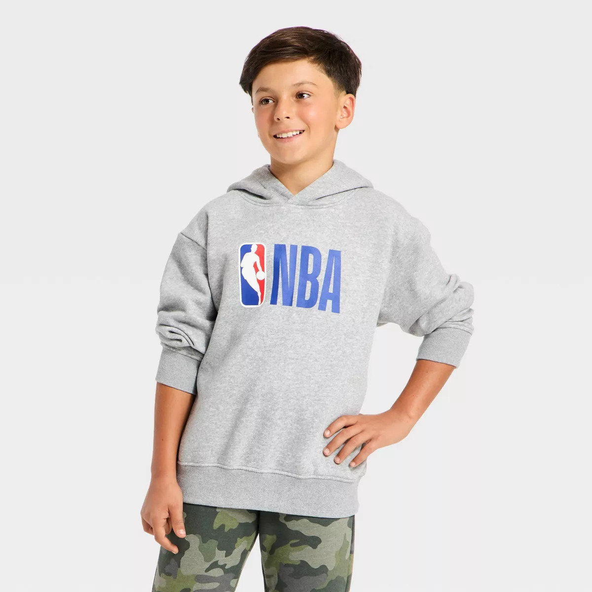 Boys' NBA Logo Hooded Fleece Graphic Sweatshirt | Target