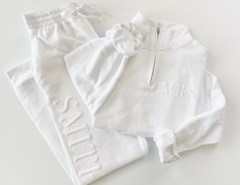 Embossed New Mrs. Bridal Gift Set from Up2ournecksinfabric

Bride Sweatshirt | Quarter Zip Sweats | Honeymoon Outfit | bridal gift | bride to be 


#LTKWedding #LTKGiftGuide #LTKParties