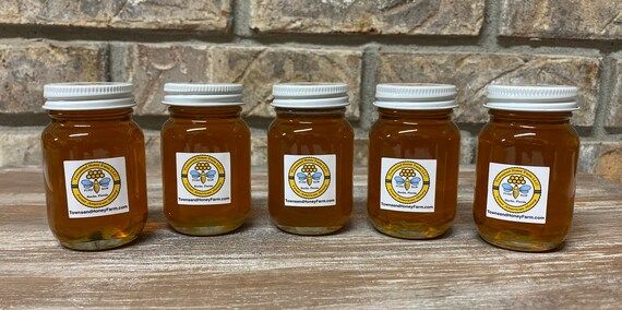 Pure FL Raw Honey Glass Mini Mason Jar Gift Set, Direct from Beekeeper FL USA | Etsy (US)