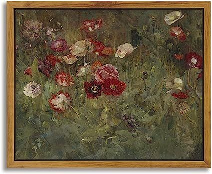 InSimSea Framed Canvas Prints Wall Art Home Decor, Classical Floral Scenic Oil Painting Canvas Pr... | Amazon (US)