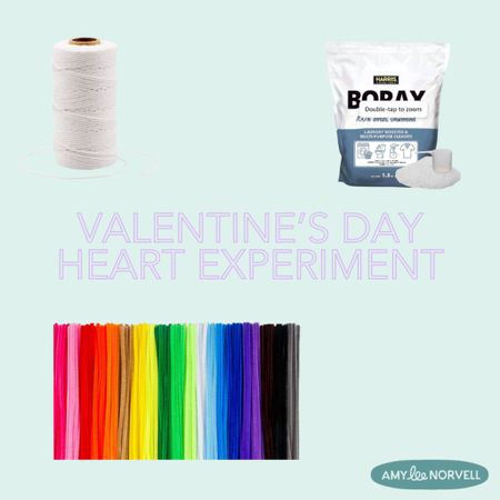 Simple supplies for a fun Valentines Crystal Experiment! 

#LTKSeasonal #LTKhome #LTKkids