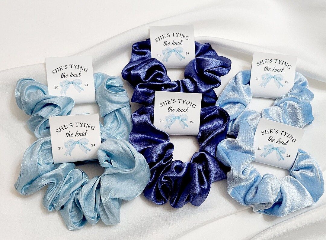 Blue Bow Bachelorette Party Favors, Ribbon Bow Theme Wedding Shower, Bow Bridal Shower, Shes Tyin... | Etsy (US)