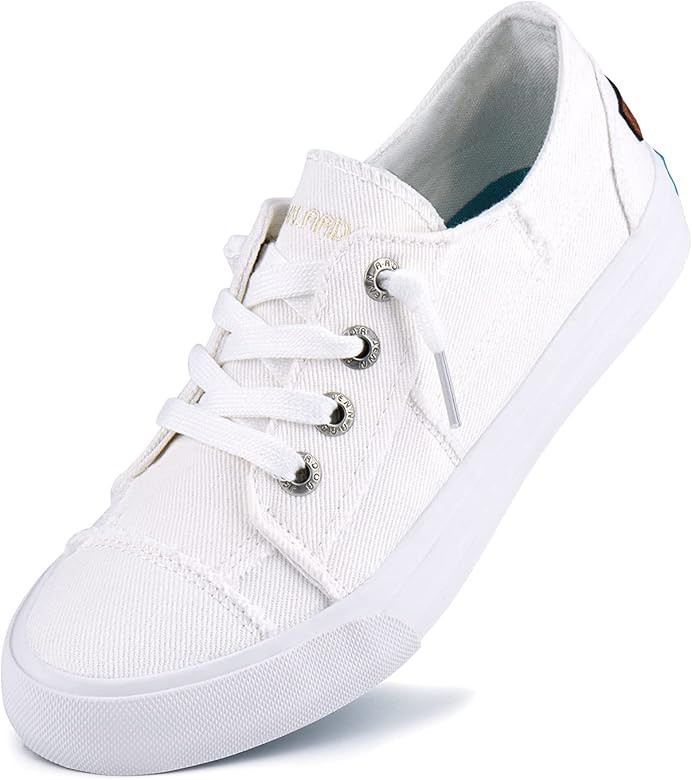 JENN ARDOR slip on sneakers are made of breathable and comfortable canvas upper material and soft... | Amazon (US)