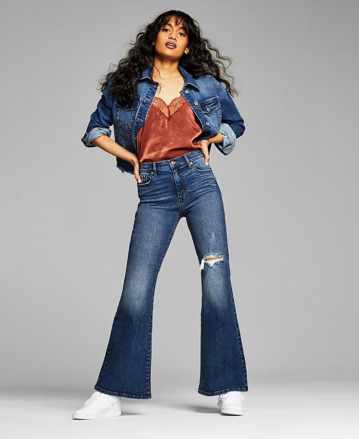 And Now This Women's Ripped Flare-Leg Jeans & Reviews - Jeans - Women - Macy's | Macys (US)