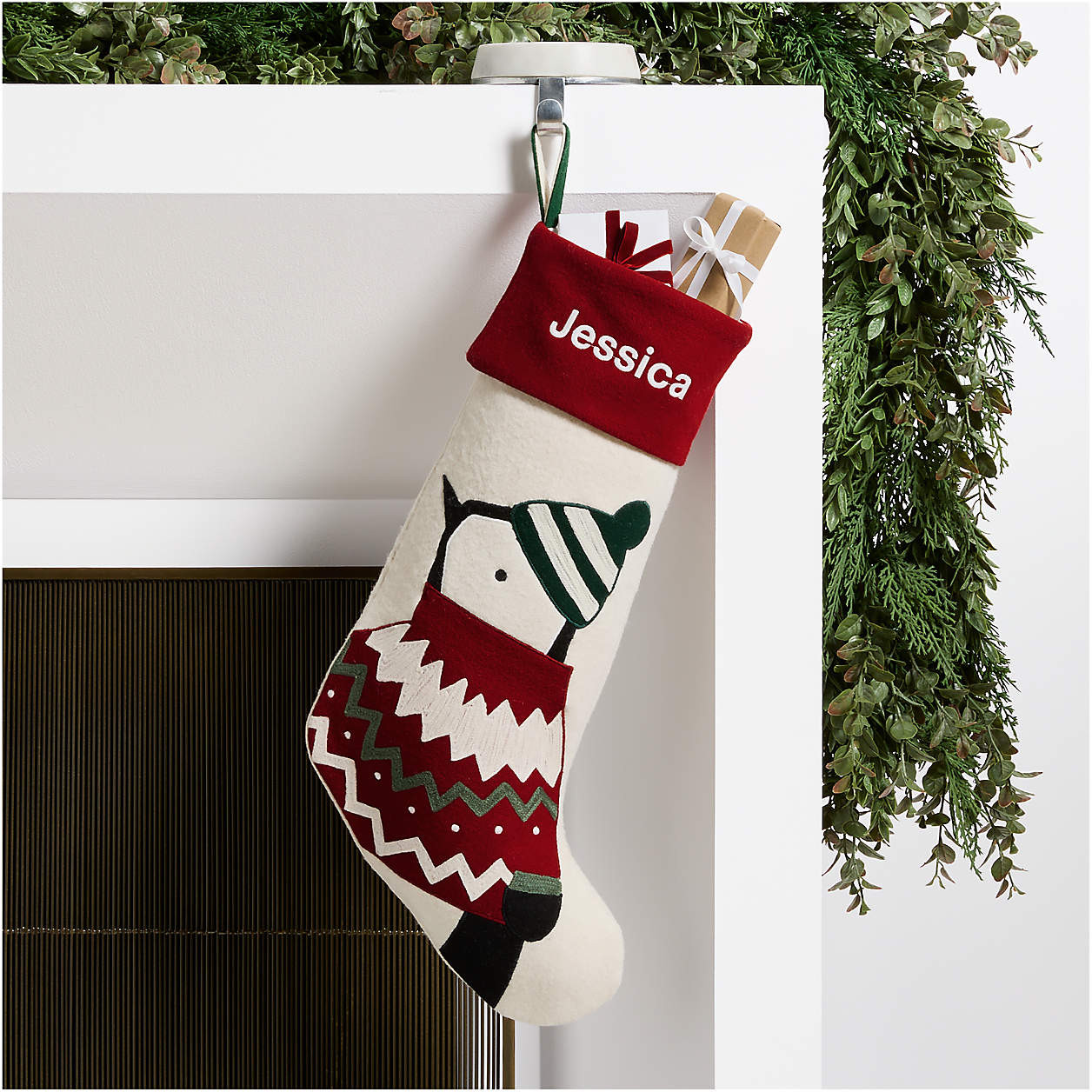 Fair Isle Friends Penguin Christmas Stocking by Joan Anderson + Reviews | Crate & Barrel | Crate & Barrel