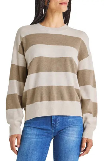 Splendid Livy Stripe Sweater in Oat Stripe at Nordstrom Rack, Size Small | Nordstrom Rack