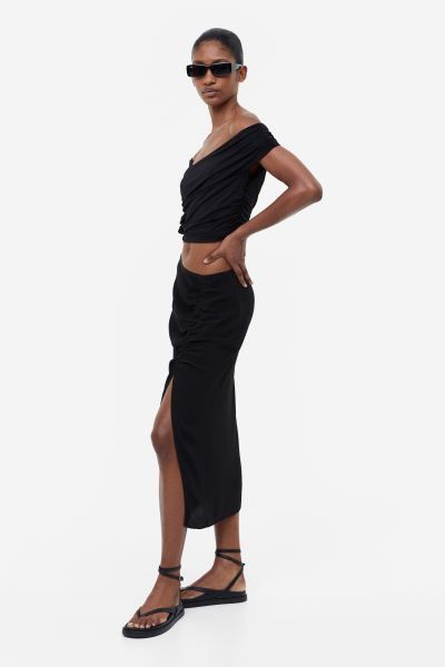 Crêped High-slit Skirt | H&M (US + CA)