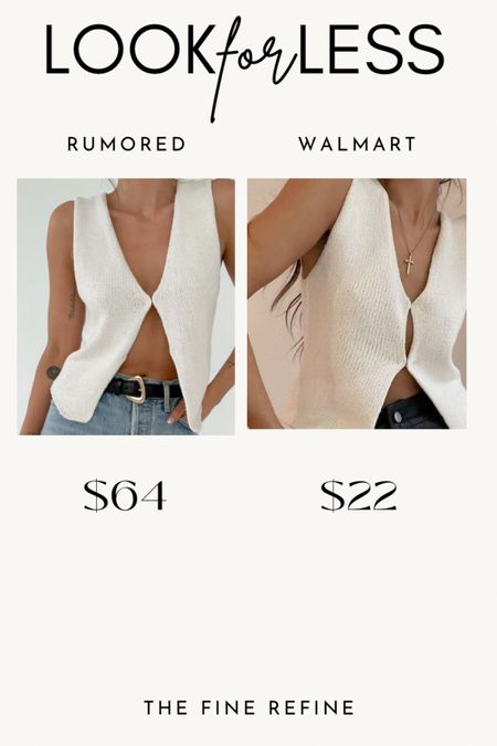 Look for Less!!! This Walmart top is a stunner! Get this crochet white modern sleek top for less than half the price 🤍

#LTKBacktoSchool #LTKstyletip #LTKunder50