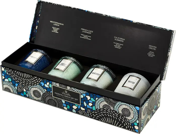 Shades of Blue Pedestal Candle Gift Set | Nordstrom