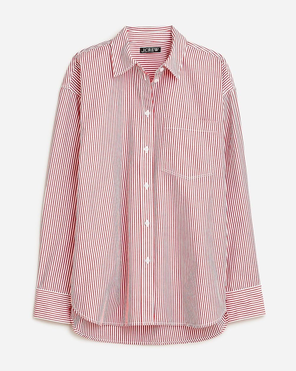 Étienne oversized shirt in red pinstripe | J.Crew US