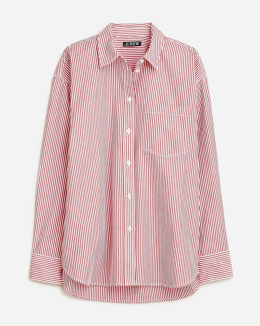 &Eacute;tienne oversized shirt in red pinstripe | J.Crew US