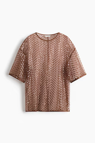 Sequined Mesh Top | H&M (US + CA)