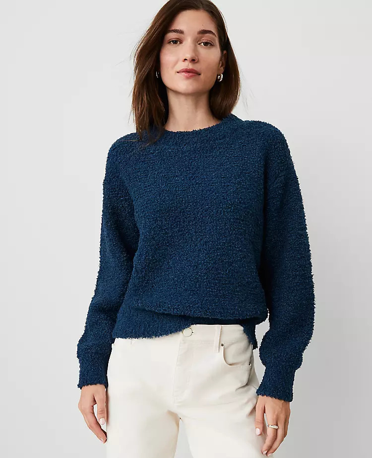 Boucle Crewneck Sweater-MISSY | Ann Taylor | Ann Taylor (US)