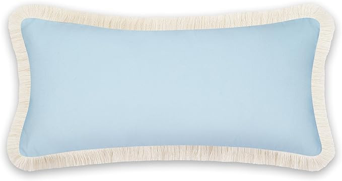 Hofdeco Premium Coastal Patio Indoor Outdoor Long Lumbar Pillow Cover Only, 12"x26" Water Repelle... | Amazon (US)