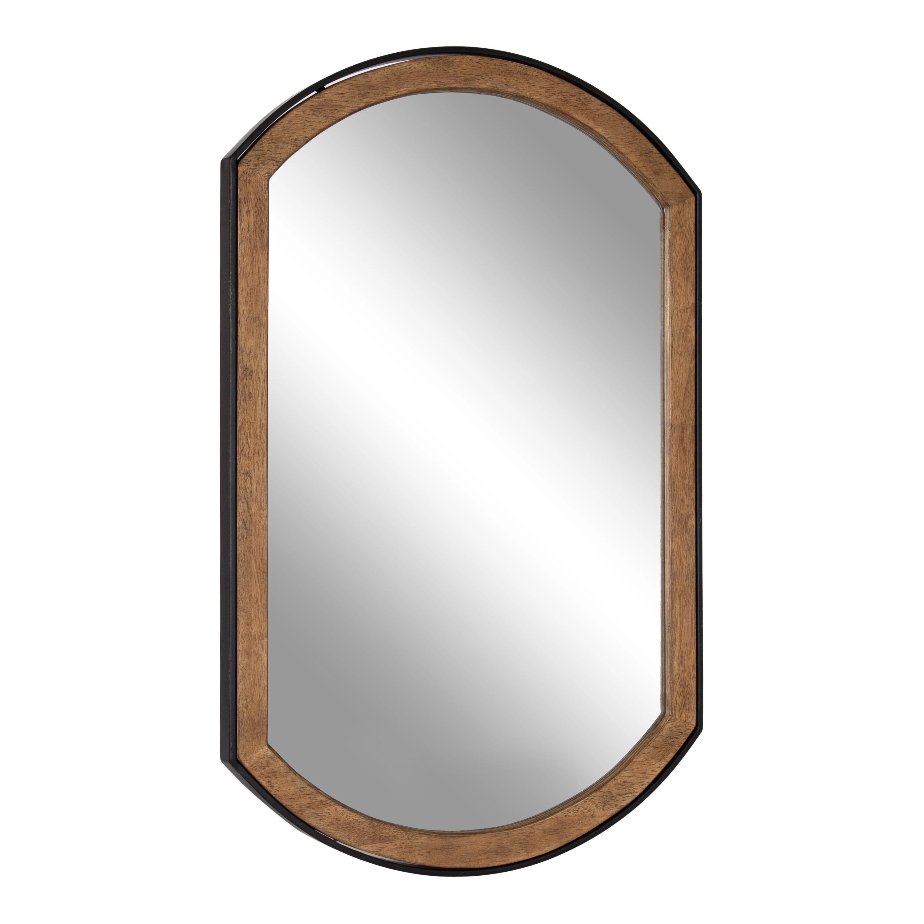 Kate and Laurel Kincaid Wood and Metal Capsule Wall Mirror - 23x34 | Bed Bath & Beyond