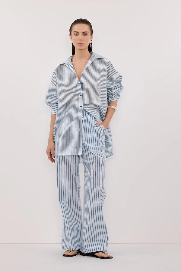 SABLE ICE BLUE SILK BLEND PANT | DISSH