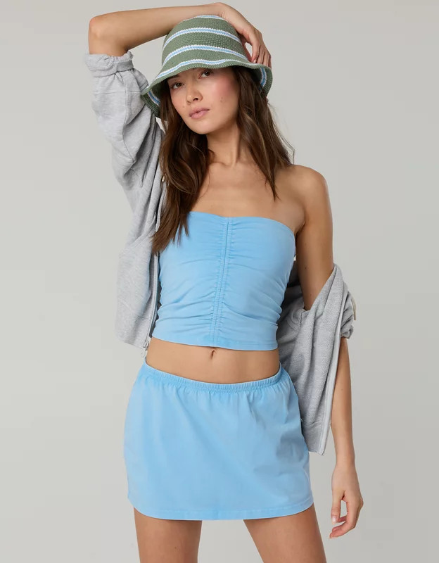 OFFLINE By Aerie OG Cotton Ruched Tube Top | Aerie