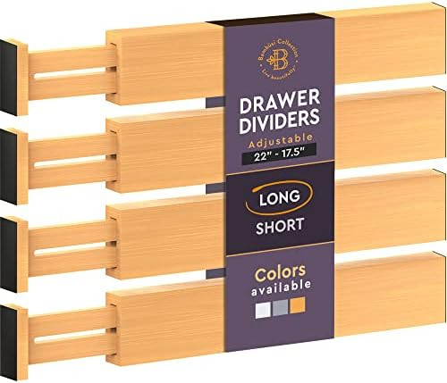 Adjustable Bamboo Drawer Dividers Organizers - Fits Large Drawers - Expandable Kitchen Drawer Org... | Amazon (CA)