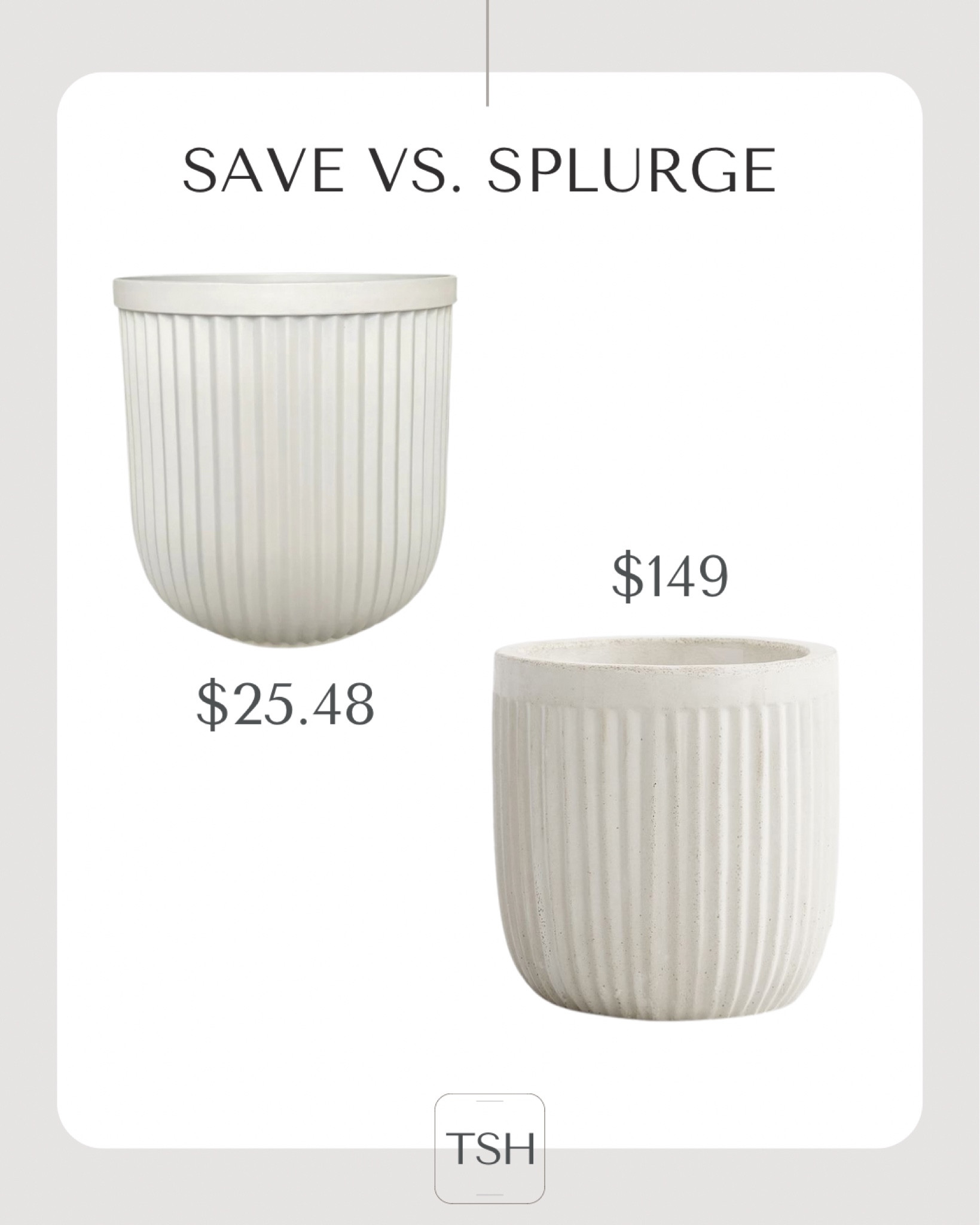 A Potter Barn planter versus a Target planter of the same size!  Love both!

Patio decor, front porch decor, outdoor, planter

#LTKhome #LTKunder100 #LTKFind