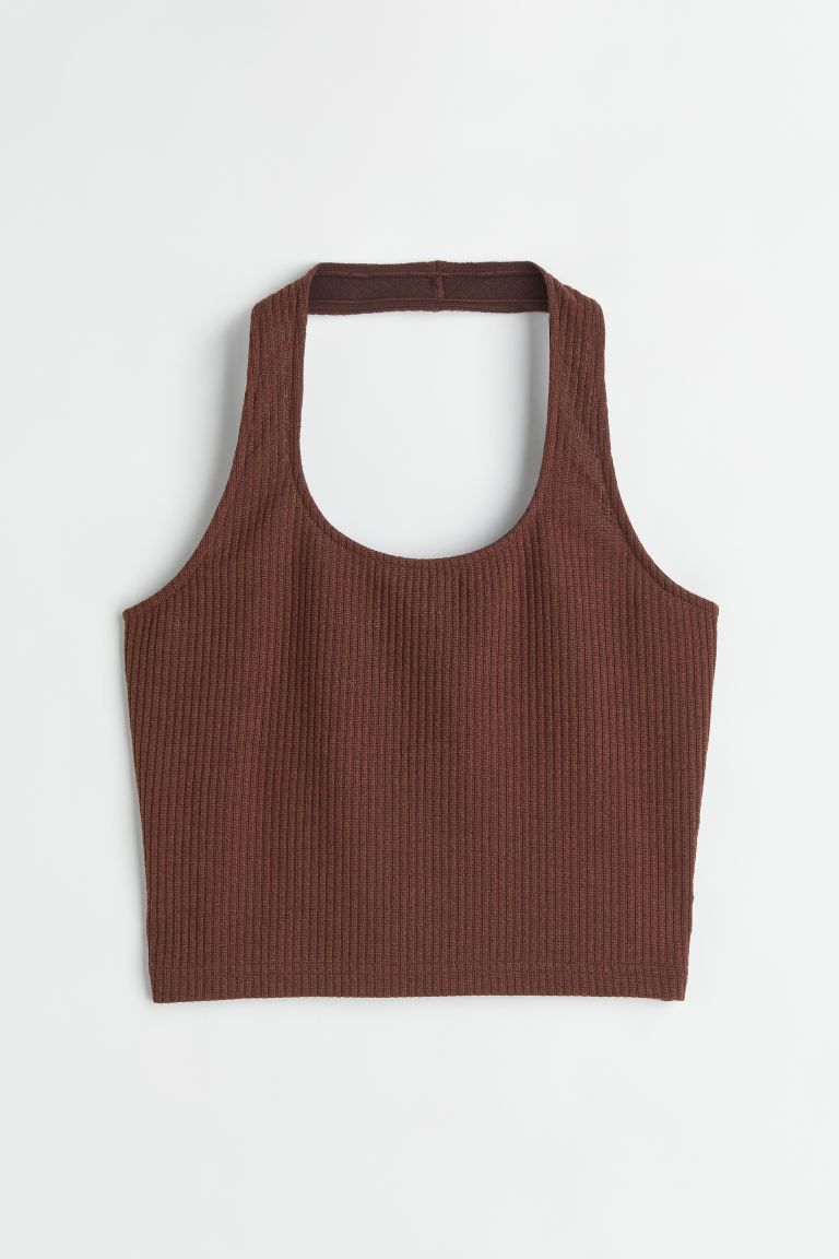 Rib-knit Halterneck Top | H&M (US + CA)