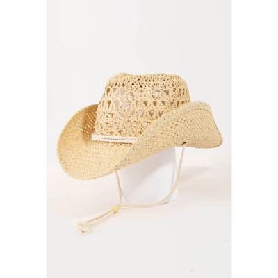 Women's Straw Cowgirl Hat - FAME ACCESSORIES OS | Target