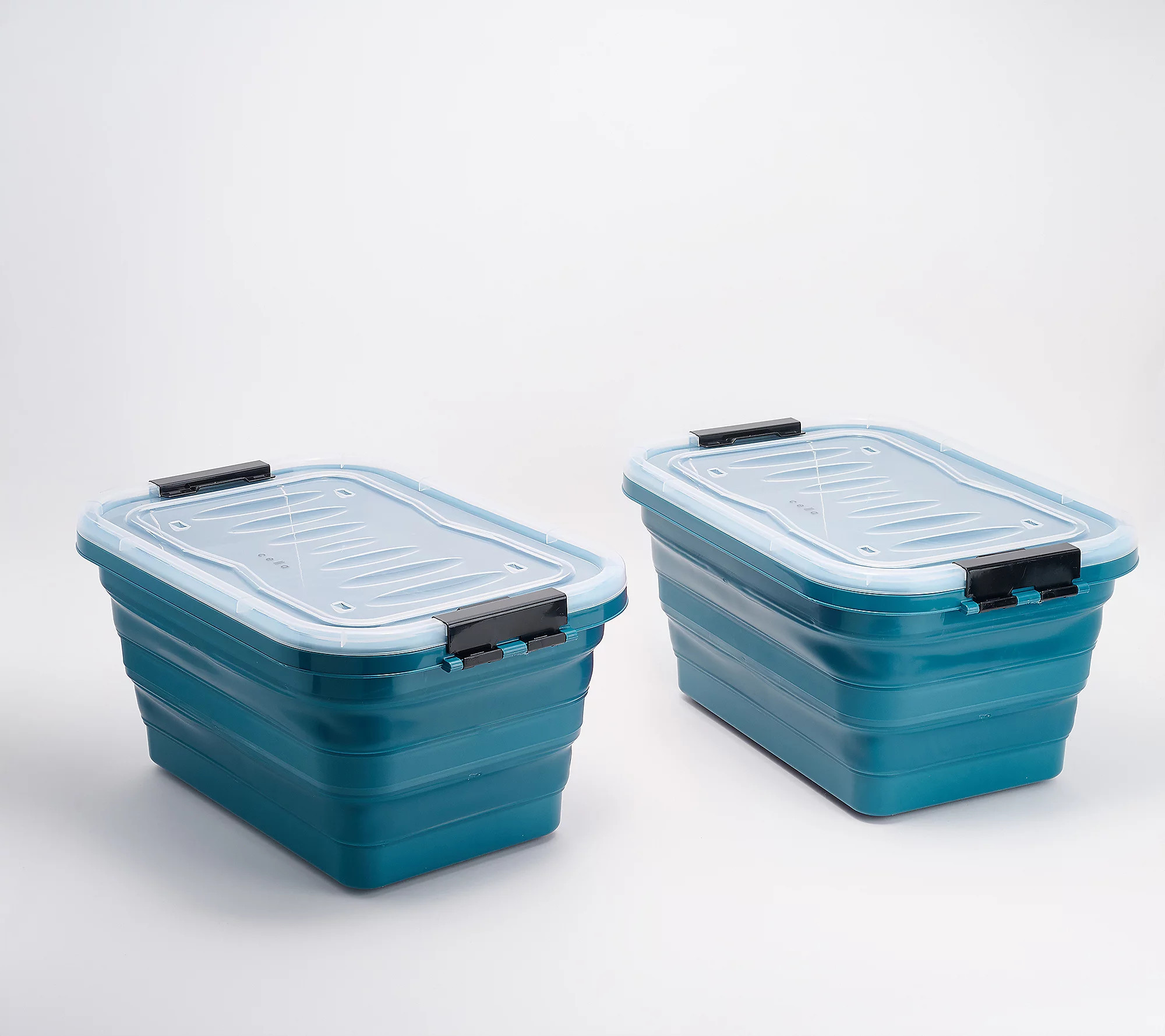 Cella S/2 XL Collapsible Storage Bins with Lids & Wheels | QVC