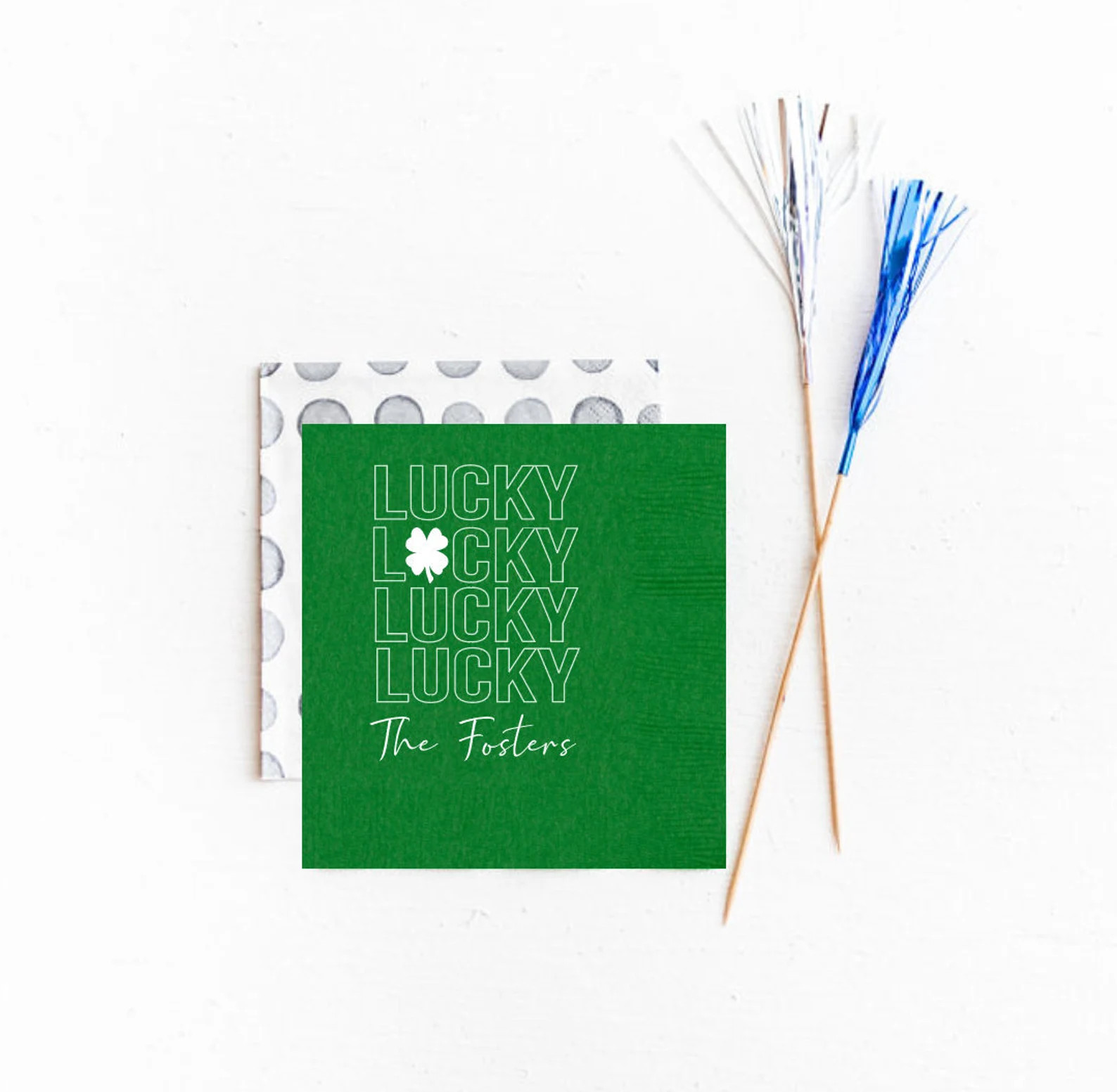 Personalized Napkins, St Patricks Day Napkins, St Pattys Day Party Decor, Shamrock Napkins, Custo... | Etsy (US)