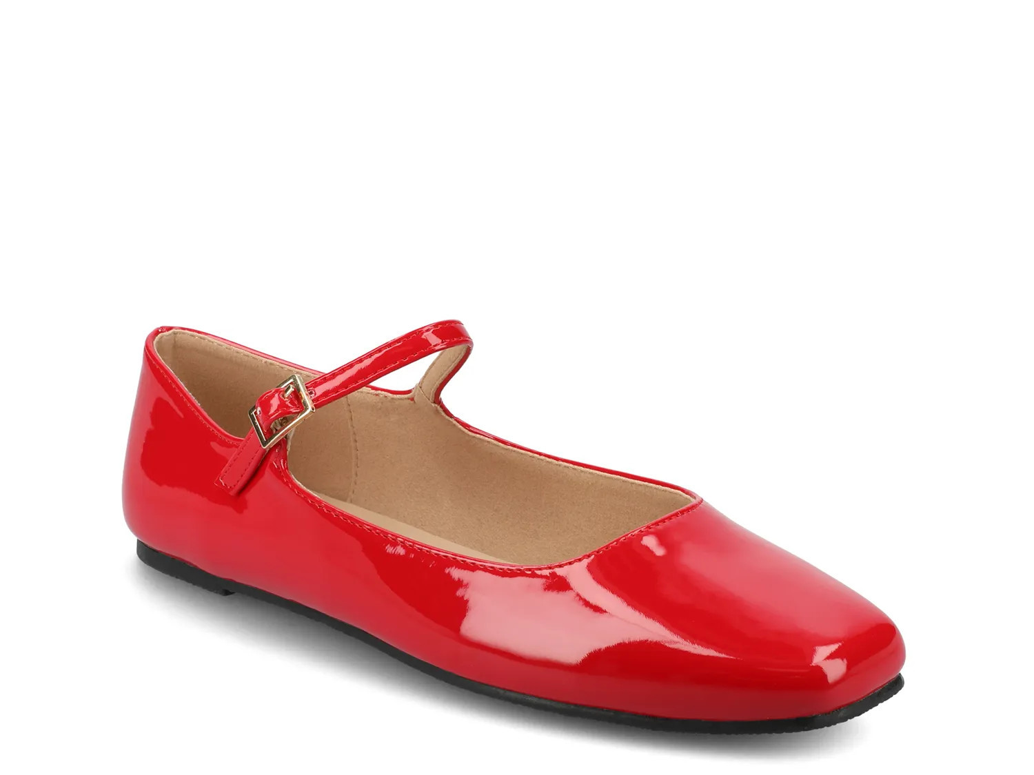 Journee Collection Carrie Mary Jane Flat | Women's | Red Patent | Size 11 | Flats | Mary Jane | DSW