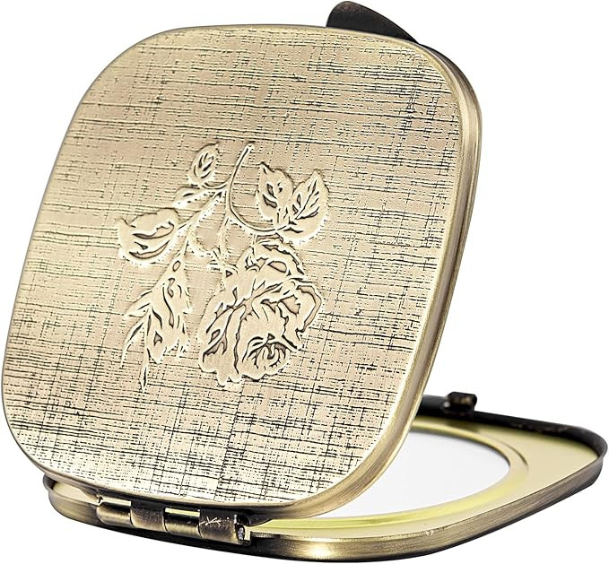 Travel Small Compact 1X/2X Mirror - Handheld, Foldable, Lightweight - Mini Pocket Magnifier for W... | Amazon (US)