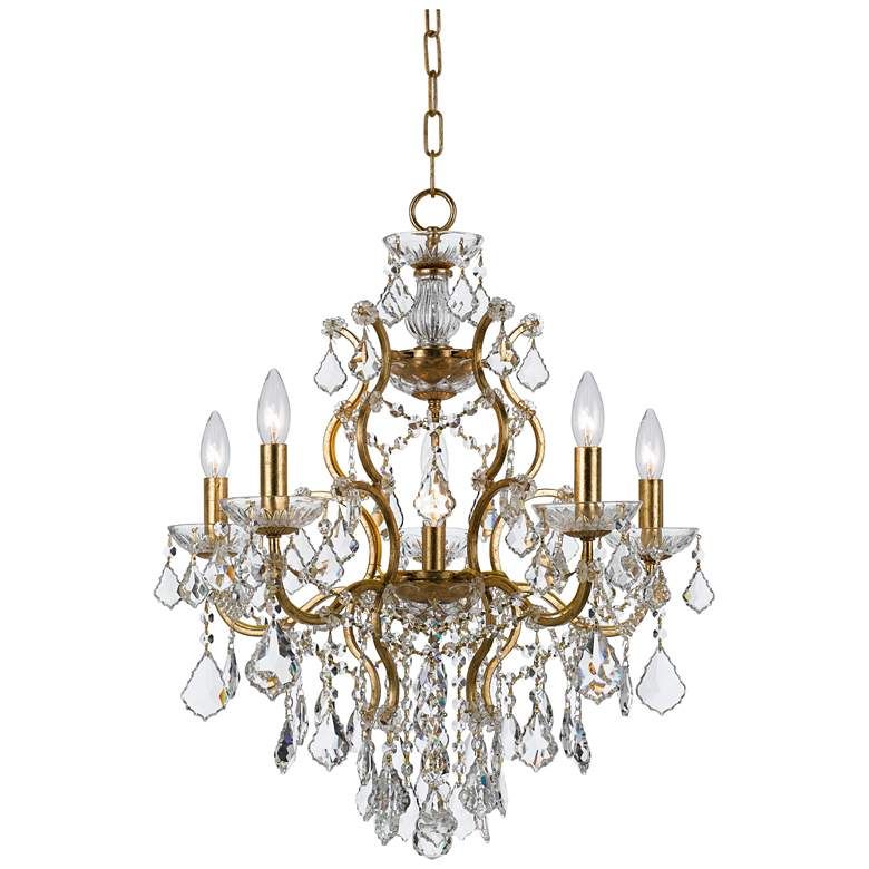 Crystorama Filmore 23" 6-Light Traditional Gold and Crystal Chandelier - #39Y90 | Lamps Plus | Lamps Plus