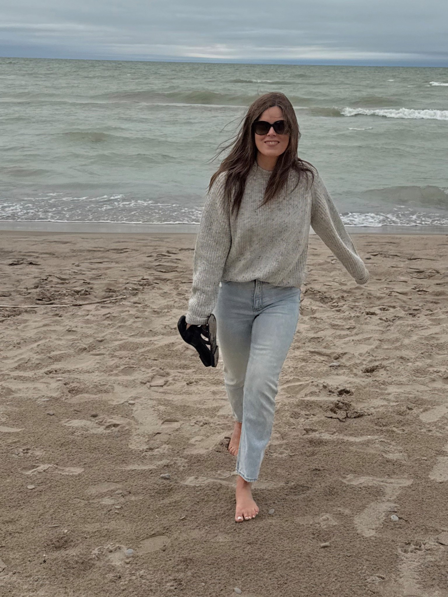 Cool beach walk
S in sweater (could have done M)
27 jeans 

#LTKsummer #LTKspring #LTKcanada