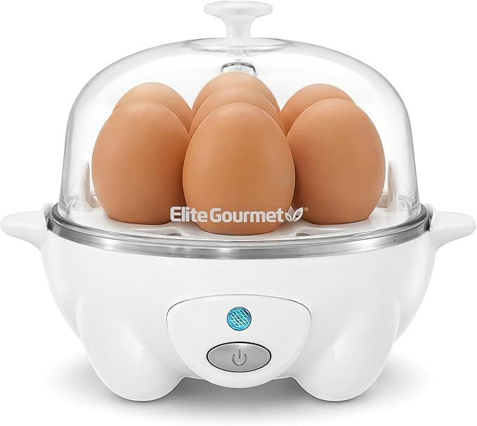Elite Gourmet EGC-007## Rapid Egg Cooker, 7 Easy-To-Peel, Hard, Medium, Soft Boiled Eggs, Poacher... | Amazon (US)