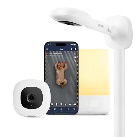 Nanit Nursery Bundle Smart Baby Monitor with Wall Mount – 1080p HD Wi-Fi Camera, Sensor-Free Br... | Amazon (US)