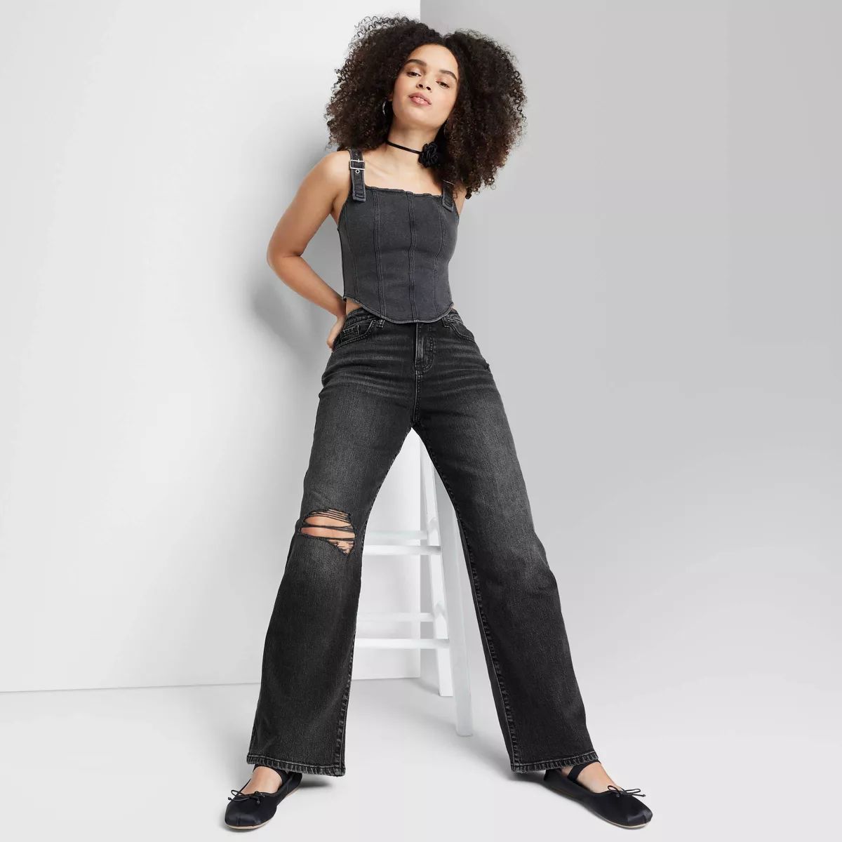 Women's High-Rise Wide Leg Baggy Jeans - Wild Fable™ | Target