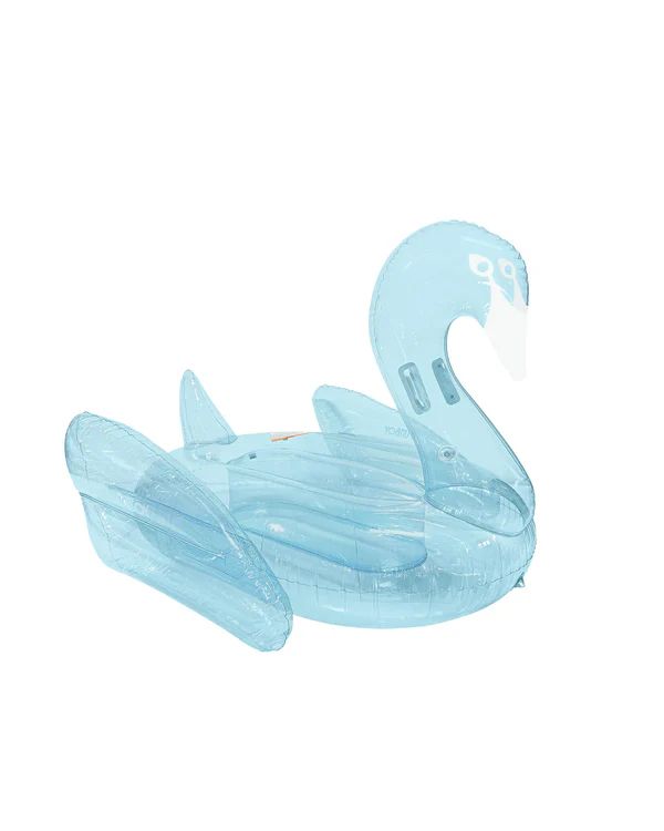 Clear Blue Swan Pool Float | FUNBOY