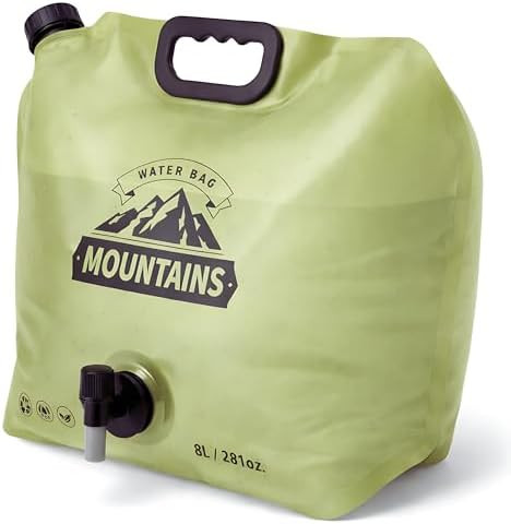 Camping Water Container 2 Gallon Collapsible Water Jug with Spout - Reusable Plastic Flasks, Fold... | Amazon (US)