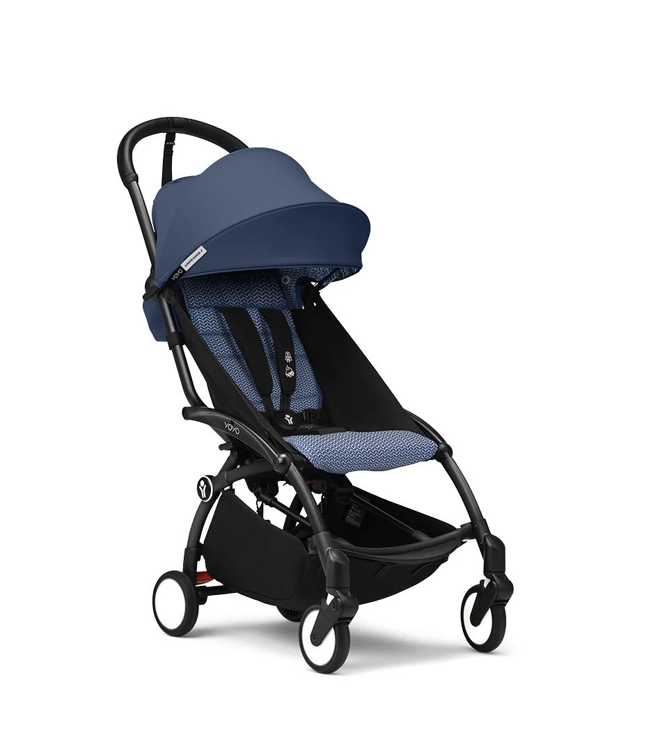 Stokke® YOYO³ stroller from 6 months - Air France Blue on Black | Stokke