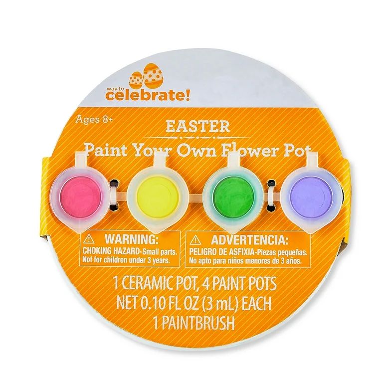 Easter Paint Your Own Ceramic Butterfly Flower Pot Party Favor by Way To Celebrate | Walmart (US)