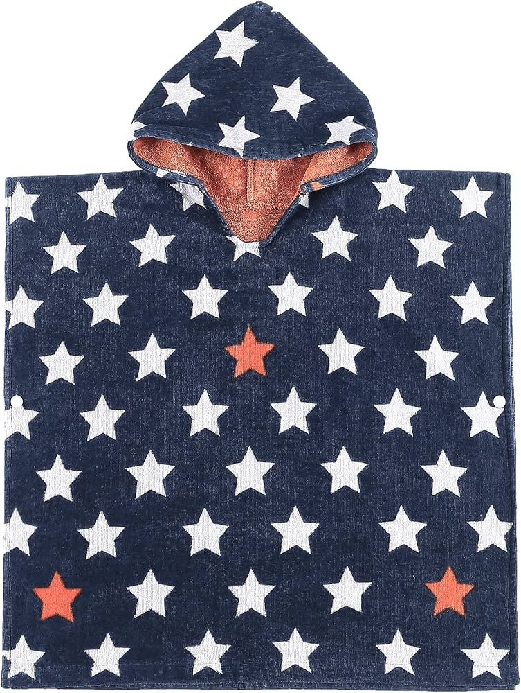 PERYOUN Child 100% Cotton Hooded Towel 24'' x 48'' (Star) | Amazon (US)