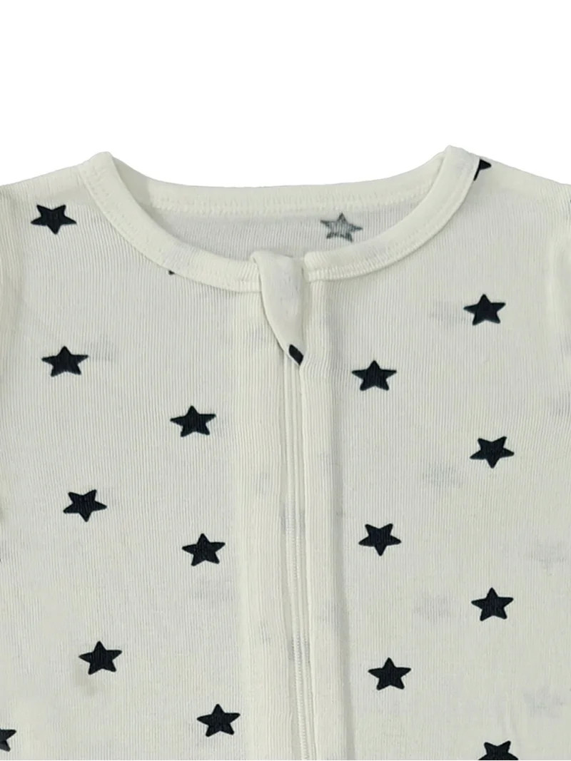 Wonder So Soft Modal by Wonder Nation Baby Gender Neutral Two-Way Zipper Footed Sleep N Play Paja... | Walmart (US)