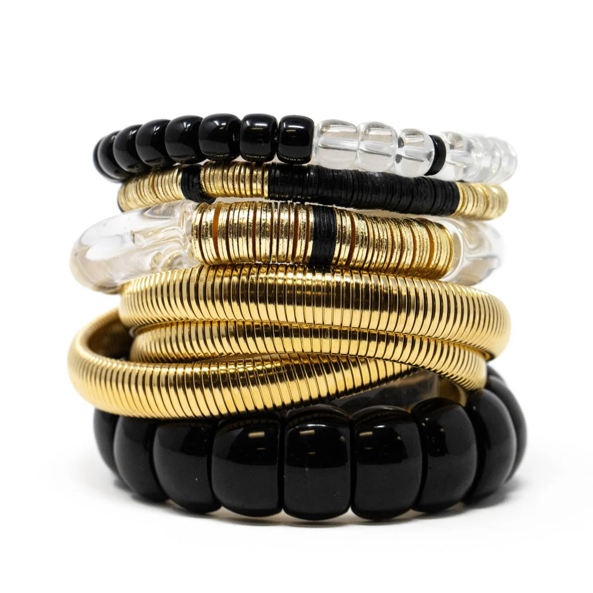 Black + Gold Bracelet Stack | Allie + Bess