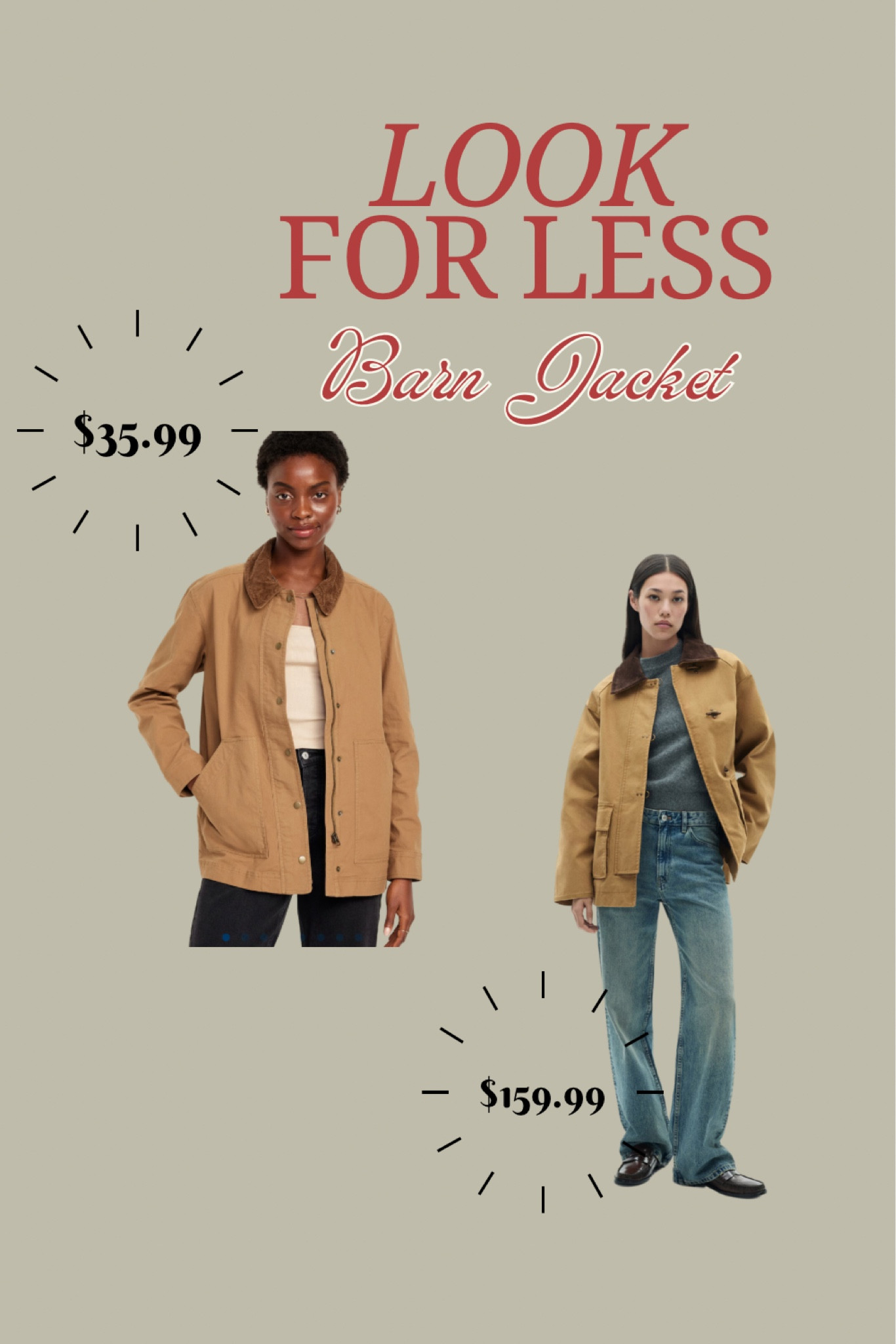 Look for Less | Barn jacket edition 

#LTKSeasonal #LTKFindsUnder50 #LTKWorkwear