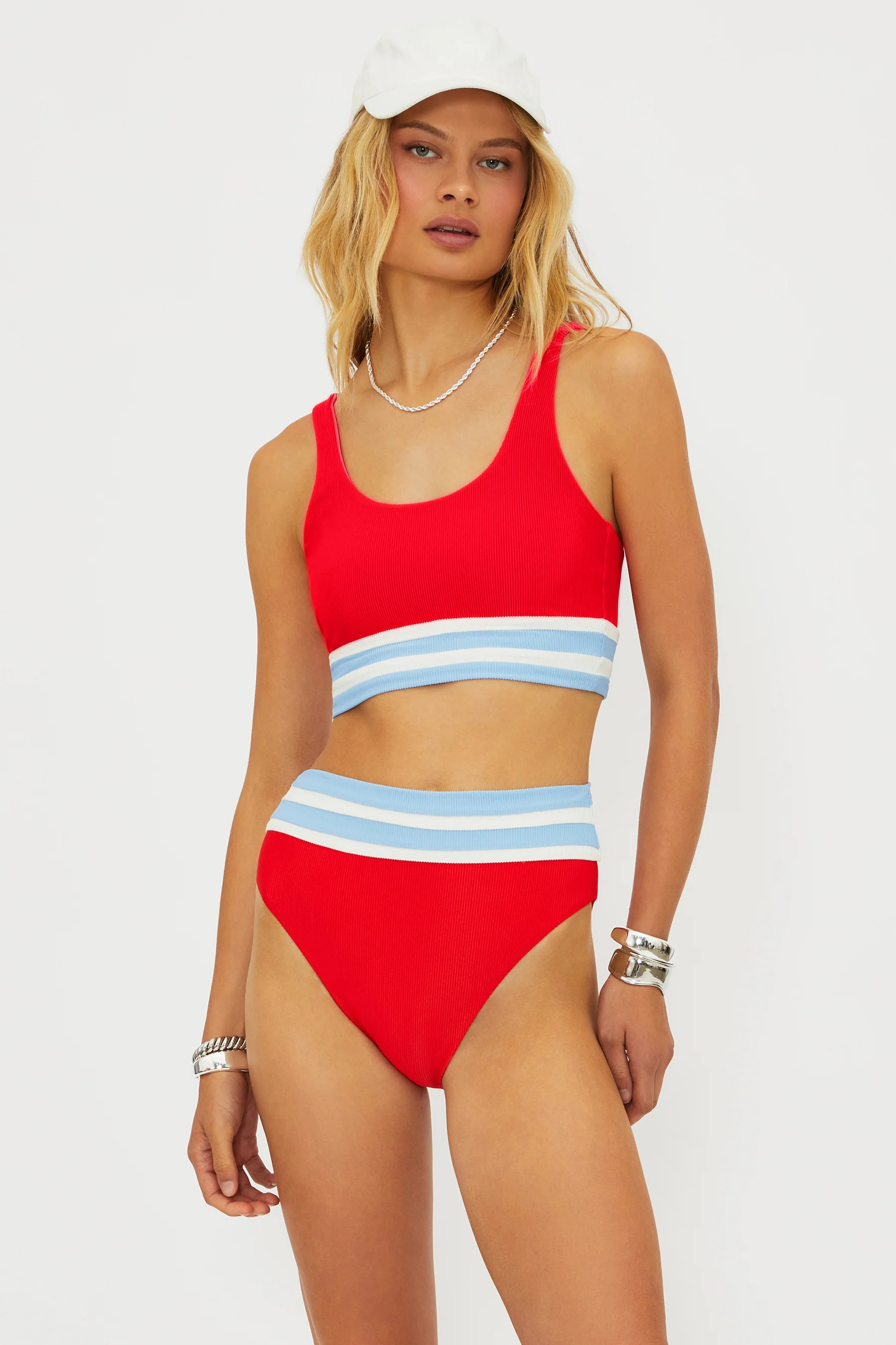 Kaida Top Coastal Dunes Colorblock | Ribbed Bikini Top | Beach Riot | Beach Riot
