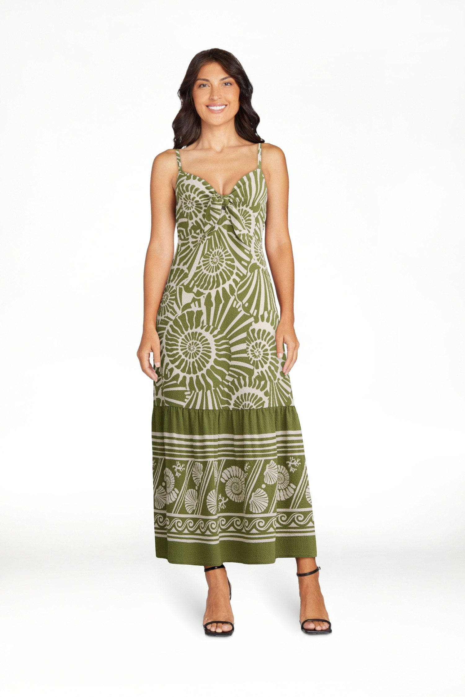 Sofia Jeans Women's and Women's Plus Tie Front Maxi Dress, Sizes XS-4X - Walmart.com | Walmart (US)