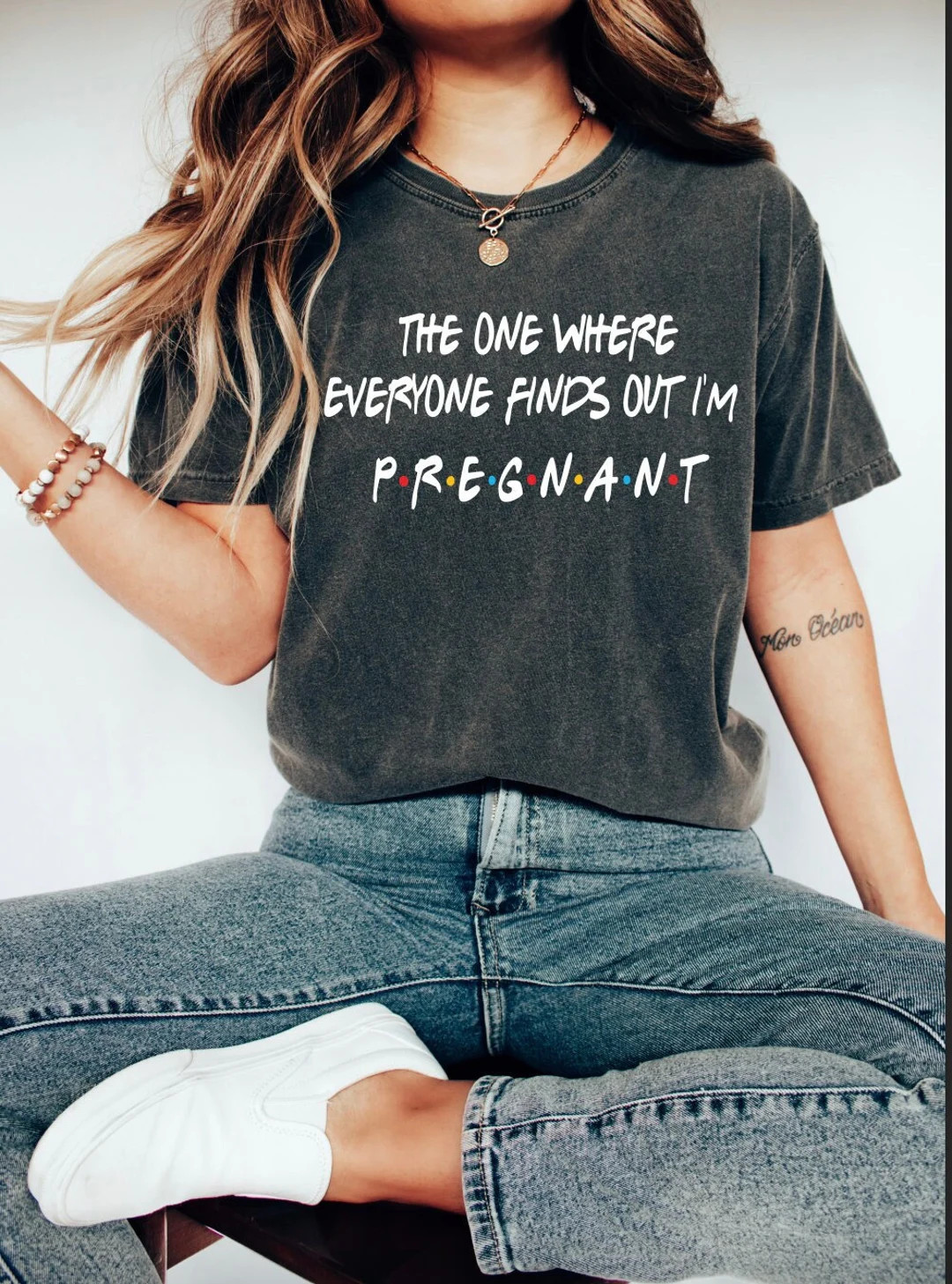 Pregnancy Reveal Shirt, the One Where Everyone Finds Out I'm Pregnant, Pregnancy Announcement T-s... | Etsy (US)