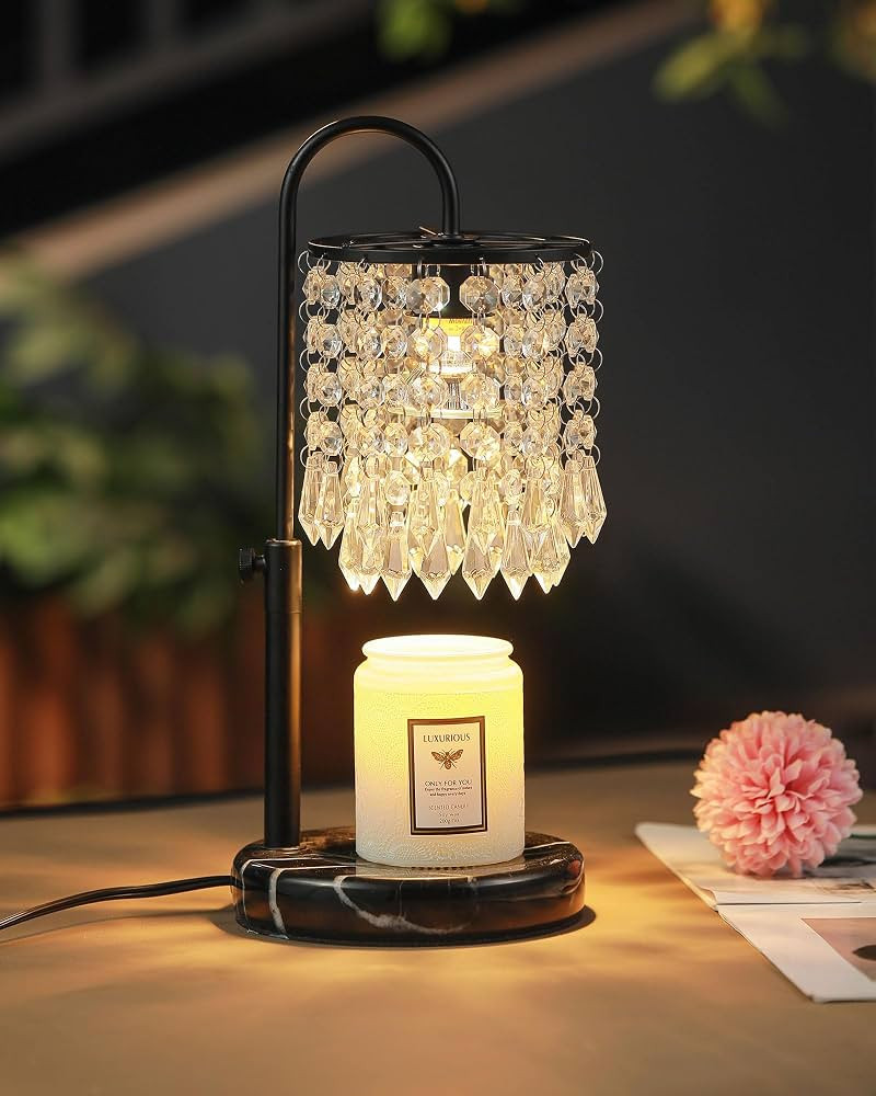 Candle Warmer Lamp with Timer Dimmer and 3 Bulbs, Lamp Candle Warmer with Marble Base,Wax Melt Wa... | Amazon (US)
